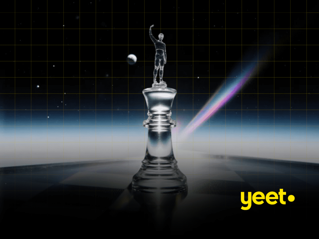 Chess piece with Yeet Branding